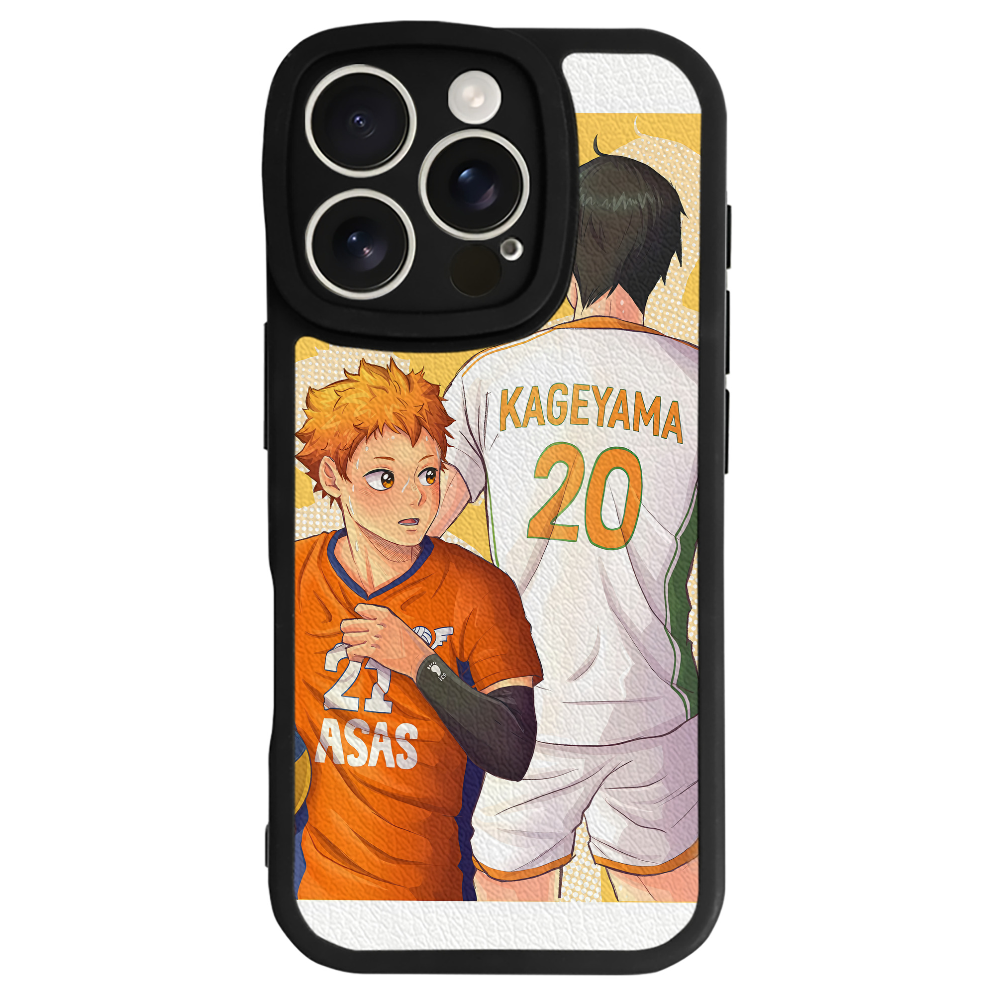 （画像用） ハイキュー!! Haikyu!! 【iPhone 16シリーズ対応】シリコンスマホケース（レザー調） 材質：シリコン